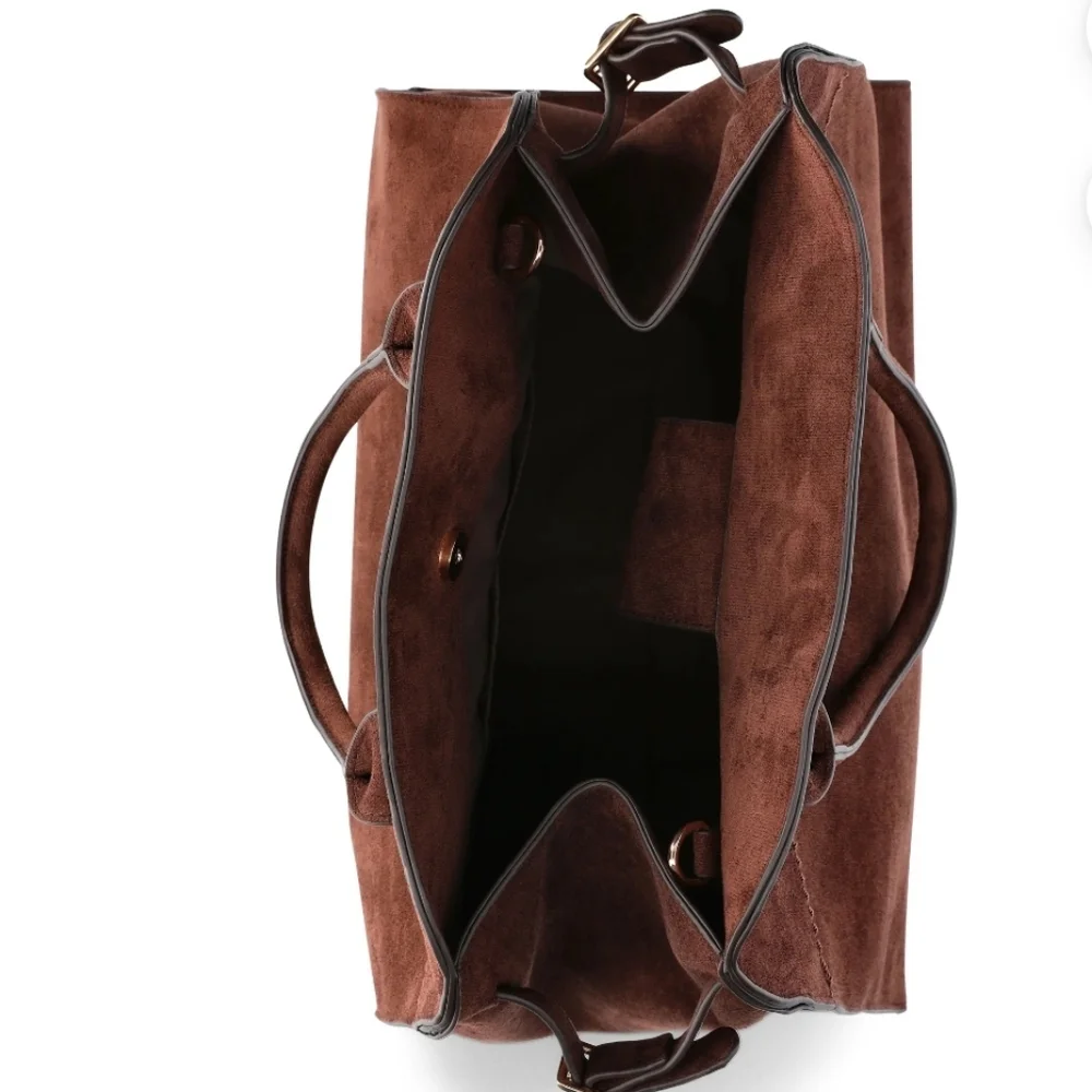 TIME AND TRU FAUX SUEDED BAG